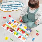 Learning Educational Toys for 2 3 4 5 6 Years Old Boys Girls, See & Spell Matching Letter Game with Alphabet Cards for Kids, Preschool CVC Word Builders Toy, Christmas Birthday Gifts for Age 2-4 4-6