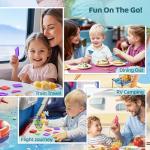 Crenova Magnetic Tiles Toddler Magnet Toys, Mini Magnetic Building Blocks for Kids Ages 3+ Travel Set, Educational Toy for Boys Girls Sensory Play Preschool Learning Classroom Must Haves