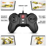 Qumcou Transform Remote Control Car, RC Cars for Boys Age 3-5 6-8, One-Button Transform Toy Cars, 2.4GHz, 360° Spin, 1:16 Scale, Flashing Headlight,3-8 Year Old Grandkids Christmas Birthday Gifts