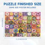 Nattork Jigsaw Puzzles 500 Pieces for Adults, Families (Donuts) Pieces Fit Together Perfectly