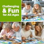 Christmas Puzzles for Adults 1000 Pieces Winter Train Town Jigsaw Puzzles for Adult Puzzles 1000 Pieces with Letters on Back Challenging Holiday Family Puzzle Gifts for Women Men Seniors