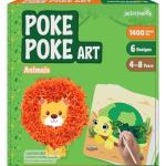 jackinthebox Poke Poke Art – Animals Theme, Mess-Free Fabric Art and Craft, Flower Pressing Kits, Gift for Kids, Girl Gifts, Boy Gift, Toys for Girls and Boys Ages 4 5 6 7 8