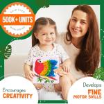 jackinthebox Poke Poke Art – Animals Theme, Mess-Free Fabric Art and Craft, Flower Pressing Kits, Gift for Kids, Girl Gifts, Boy Gift, Toys for Girls and Boys Ages 4 5 6 7 8