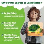 jackinthebox Poke Poke Art – Animals Theme, Mess-Free Fabric Art and Craft, Flower Pressing Kits, Gift for Kids, Girl Gifts, Boy Gift, Toys for Girls and Boys Ages 4 5 6 7 8