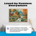 Buffalo Games - Alpine Serenity - Chuck Pinson - 1000 Piece Autumn Jigsaw Puzzle for Adults - Fall Mountain Cabin Scene - Challenging Puzzle for Game Nights - Finished Size 26.75 x 19.75 - Made in USA