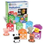 Learning Resources Peekaboo Learning Farm - 10 Pieces, Ages 18+ Months Toddler Learning Toys, Counting and Sorting Toys, Farm Animals Toys,Stocking Stuffers