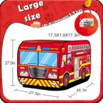 Britik Pop Up Play Tent for Kids Aged 3-5 Years Old Boys and Girls : Fire Truck Tent Playhouse Toy Play Tents for Toddlers 3-5 Kids Tent Indoor Outdoor Playhouse Toys for 3 + Year Old, Fire Truck