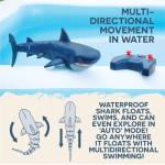 Terra by Battat – Remote Control Shark Toy for Bath & Pool Play – Electronic Great White Shark with Realistic Movement – Water Fun for Kids 6+ Years