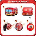 Britik Pop Up Play Tent for Kids Aged 3-5 Years Old Boys and Girls : Fire Truck Tent Playhouse Toy Play Tents for Toddlers 3-5 Kids Tent Indoor Outdoor Playhouse Toys for 3 + Year Old, Fire Truck