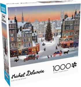 Buffalo Games - Michel Delacroix - Noël est de Retour - 1000 Piece Christmas Jigsaw Puzzle - Colorful Holiday Puzzles for Adults – Precision-Cut Pieces, Festive Artwork, Winter Fun