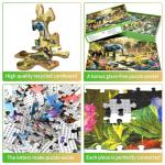 HUADADA 1000 Piece Puzzles - Adventures in The Jungle - 1000 Piece Jigsaw Puzzles for Kids and Adults - Wild Animals Unique Shape (27.6"x 19.7")
