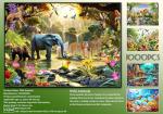 HUADADA 1000 Piece Puzzles - Adventures in The Jungle - 1000 Piece Jigsaw Puzzles for Kids and Adults - Wild Animals Unique Shape (27.6"x 19.7")