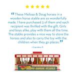 Melissa & Doug Take-Along Show-Horse Stable Play Set– Pretend Play Wooden Barn Toy with 8 Horse Toys & Carrying Case, Portable Preschool Travel Toys for Kids Ages 3+