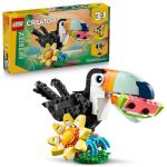 LEGO Creator 3 in 1 Wild Animals: Tropical Toucan Building Toy for Kids- Jungle Building Blocks & Learning Toy for Girls & Boys, Ages 7+ - Build 3 Animal Toys in 1 Set - Gift for Birthdays - 31173