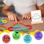 puzgic Stem Kids Toys for Creative Learning Building Educational Resources Kids Toy for Preschool and Kindergarten 3 4 5 6 Years Old Boys and Girls Brain Teaser Montessori Smart Sticks Toys