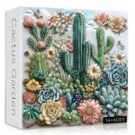 Cactus Puzzle for Adults, Unique Succulent Flower Plant Puzzle, Floral Nature Art Puzzle1000 Pieces, Challenging Aesthetic Jigsaw Puzzle