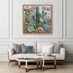 Cactus Puzzle for Adults, Unique Succulent Flower Plant Puzzle, Floral Nature Art Puzzle1000 Pieces, Challenging Aesthetic Jigsaw Puzzle