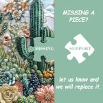 Cactus Puzzle for Adults, Unique Succulent Flower Plant Puzzle, Floral Nature Art Puzzle1000 Pieces, Challenging Aesthetic Jigsaw Puzzle