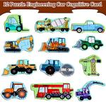 Magnetic Puzzles for Kids Ages 1-3, Travel Toddler Puzzles Ages 2-4 Year, Excavator Refrigerator Magnet for Kids Learning Gift for Road Trip