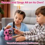 Contixo R1 Kids Robot Toy, Pink Interactive Smart Robots with Voice Control Talking Dancing Learning Touch Sensor Compact Educational Portable Toy for Boys Girls Toddlers 3-8 Years Old Birthday Gifts