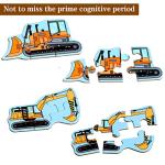 Magnetic Puzzles for Kids Ages 1-3, Travel Toddler Puzzles Ages 2-4 Year, Excavator Refrigerator Magnet for Kids Learning Gift for Road Trip