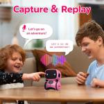 Contixo R1 Kids Robot Toy, Pink Interactive Smart Robots with Voice Control Talking Dancing Learning Touch Sensor Compact Educational Portable Toy for Boys Girls Toddlers 3-8 Years Old Birthday Gifts