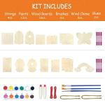 Crafts for Kids Ages 4-8 - 4 Pack DIY Bird House Wind Chime Kit - Build and Paint Birdhouses Wooden Arts Kits Easter Basket Stuffers Gifts for Girls Kids Boys Toddlers Ages 3-5 4-6 6-8 8-12