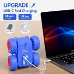 Remote Control Car, Fast Direct Charging RC Cars Amphibious 360° Rotating LED Rechargeable Stunt Car 2.4Ghz 4WD All Terrain RC Race Cars Toy Christmas Birthday Gift for Kids Boys Girls Aged 3-12 years