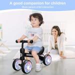 Bobike Baby Balance Bike Toys for 12-36 Months Kids Toy Boy and Girls Gifts Toddler Best First Birthday Gift Children Walker No Pedal Infant 4 Wheels Bicycle (Colorful, Black-Light)