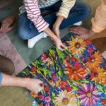 Bgraamiens-Mosaic Art Flowers-1000 Pieces Puzzle for Adults, Stained Glass Jigsaw with Flowers, Impossible Puzzle Color Challenge Hard Puzzles for Adults