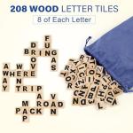 BenBen Spelling Games, 224 Flashcards, 208 Wood Letter Tiles, 1-4 Players, Learning Games for Kids 4-8, Educational Toys for Kindergarten 1st 2nd Grade, Preschool Classroom Must Haves