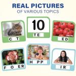 BenBen Spelling Games, 224 Flashcards, 208 Wood Letter Tiles, 1-4 Players, Learning Games for Kids 4-8, Educational Toys for Kindergarten 1st 2nd Grade, Preschool Classroom Must Haves