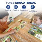 BenBen Spelling Games, 224 Flashcards, 208 Wood Letter Tiles, 1-4 Players, Learning Games for Kids 4-8, Educational Toys for Kindergarten 1st 2nd Grade, Preschool Classroom Must Haves