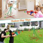 Marlrin Shooting Games Toys for Age 5 6 7 8 9 10+ Year Old Boys, Kids Toy Sports & Outdoor Game with Moving Shooting Target & 2 Popper Air Toy Guns & 24 Foam Balls, Gifts for Boys and Girls
