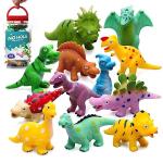 Hely Cancy Dinosaur Bath Toys for Toddler, No Hole Baby Bathtub Shower Water Pool Toys