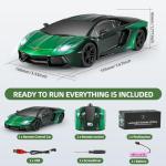 MIEBELY Lamboghini RC Car - 1:24 Scale Lambo Toy 3.7V 500mAh, LP700 Fast Remote Control Car for Boys 8-12, Rc Race Model Birthday Gifts for Kids Adults Boys Girls Age 6-12 Year Old