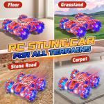 SOGAWEBB Spider Gesture Sensing Remote Control Car, Double Sided RC Cars with Full-Body Light, 2.4GHz Hand Controlled Rechargeable RC Stunt Car Toys for Boys 4 5 6 7 8 9 10 11 12