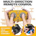 Samtop Remote Control Excavator Toys, 11 Channel 1:20 RC Construction Vehicles, 680° Rotation Hydraulic Car Toys for 6 7 8 9 10 11 12 Year Old Boys Kids, RC Truck Digger Toys Christmas Birthday Gifts