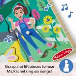 Melissa & Doug® Ms. Rachel™ Wooden Song Peg Puzzle, 6-Piece Light-Activated Sound Puzzle with Full Songs, Toddler Toys for Boys and Girls Ages 2-5+ Years - FSC Certified