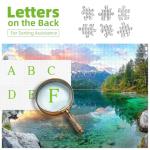 Eibsee Lake Jigsaw Puzzles 1000 Pieces Nature Landscape Puzzles for Adults 1000 Pieces with Letters on Back Hard Impossible Difficult Challenging Family Puzzle Mountain Scenery Lake Puzzles
