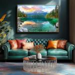 Eibsee Lake Jigsaw Puzzles 1000 Pieces Nature Landscape Puzzles for Adults 1000 Pieces with Letters on Back Hard Impossible Difficult Challenging Family Puzzle Mountain Scenery Lake Puzzles