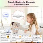 IvyBess AI Smart Stuffed Animal with ChatGPT-Real-Time Voice Interactive Plush Toy, Learning Assistant & Emotional Companion for Kids 3+ Interactive Plush Stuffed Animal Toys (Small)