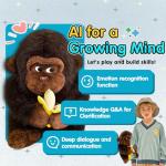 AI Talking Interactive Toy Figure, ChatGPT Large Smart Stuffed Animal Gorilla with Real Time Voice, Educational Companion Toy for Girls and Boys,Christmas Gift for Kids,Seniors & Elderly.