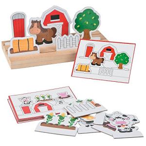 Fun Express Following Directions Farm Game – Educational Learning Activity for Kids – Improve Listening Memory and Following Instructions – Perfect for Classroom Homeschool and Group Play – 1 Piece