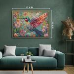 Hummingbird Puzzles for Adults 1000 Pieces, Nature Birds Flower Jewel Art Puzzle, Difficult Crystal Diamond Beautiful Garden Animals Jigsaw Puzzles, Colorful Floral Hard Challenging Puzzles for Adults