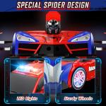 Febyhim Remote Control Car, One-Button Transform Toys Car, 2.4GHz RC Cars 1:18 Scale, 360 Degree Rotation Police Car Toy Transforming into Robot Toy for Boys Girl Kids 4-7 8-12 6-8, Birthday