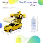 Family Smiles Kids Transforming Robot RC Car Toys for Boys 8-13 Remote Control Gift Yellow