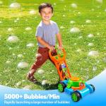 SLOOSH Bubble Lawn Mower Toddler Toys - Spill-Proof Bubble Machine Pretend Gardening Play Toy for Age 1 2 3 1-3 Year Old Baby Boys Indoor Outdoor Use, Push Toys Xmas Christmas Birthday Gifts (Blue)