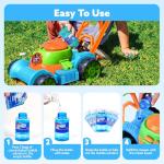 SLOOSH Bubble Lawn Mower Toddler Toys - Spill-Proof Bubble Machine Pretend Gardening Play Toy for Age 1 2 3 1-3 Year Old Baby Boys Indoor Outdoor Use, Push Toys Xmas Christmas Birthday Gifts (Blue)