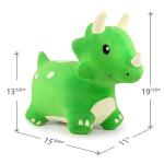 iPlay, iLearn Bouncy Pals Dinosaur Hopper Toy 2 Year Old Boy, Toddler Plush Bounce Animals, Ride on Bouncing Triceratops for Kids, Outdoor Hopping Horse Bouncer, Cool Birthday Gifts 3 4 5 6 Yr Girls